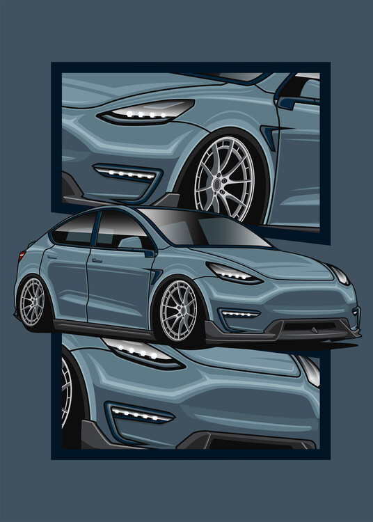 Poster Electronic car