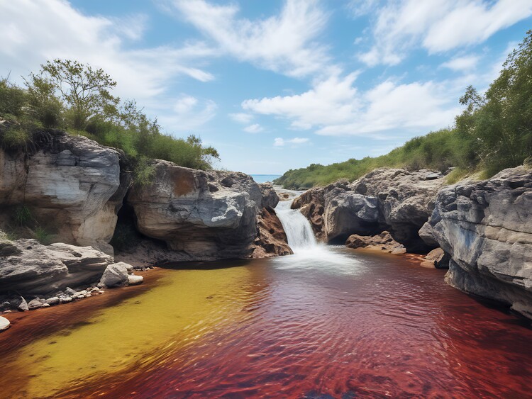 Poster říční koryto