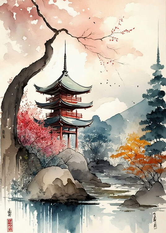 Poster Japanese Landscape