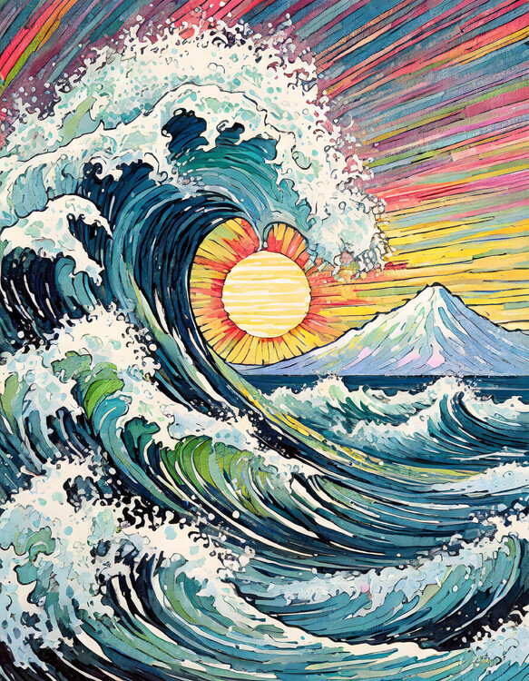 Плакат Great Wave Impressionist