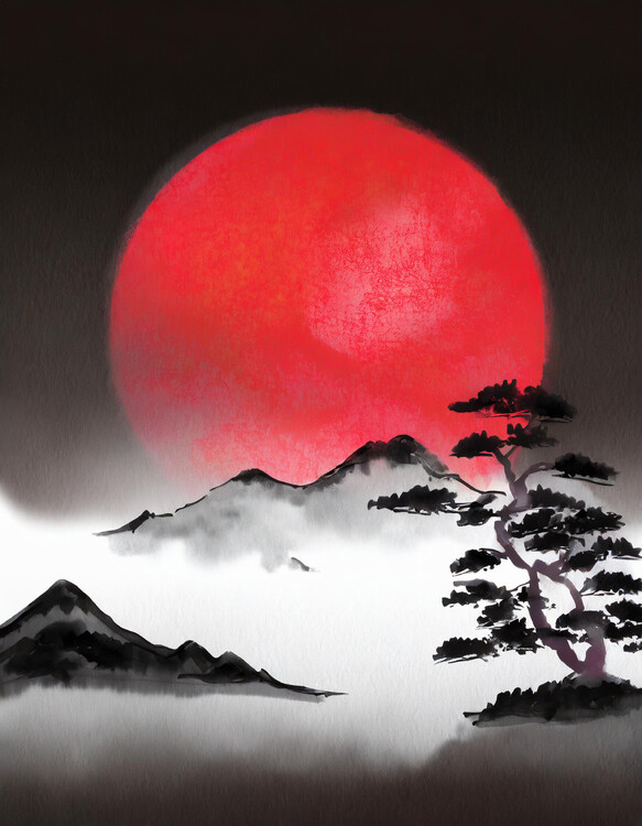 Плакат Japanese Landscape Ink