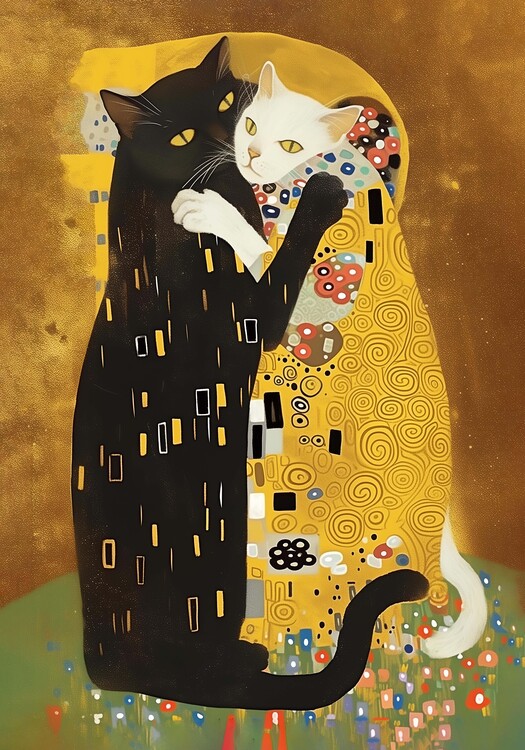 Sticker Kitty Klimt