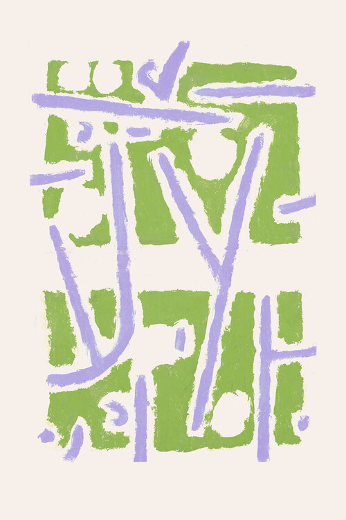 Poster Malou Studio - Abstract Lines green