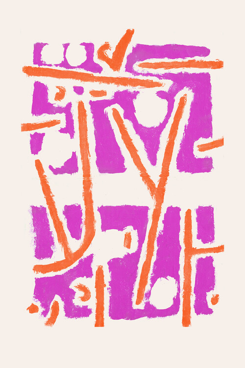 Poster Malou Studio - Abstract Lines pink
