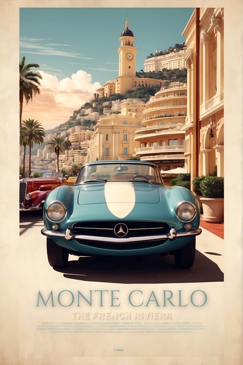 Plakat Classic Monte Carlo Elegance: Vintage Art Print