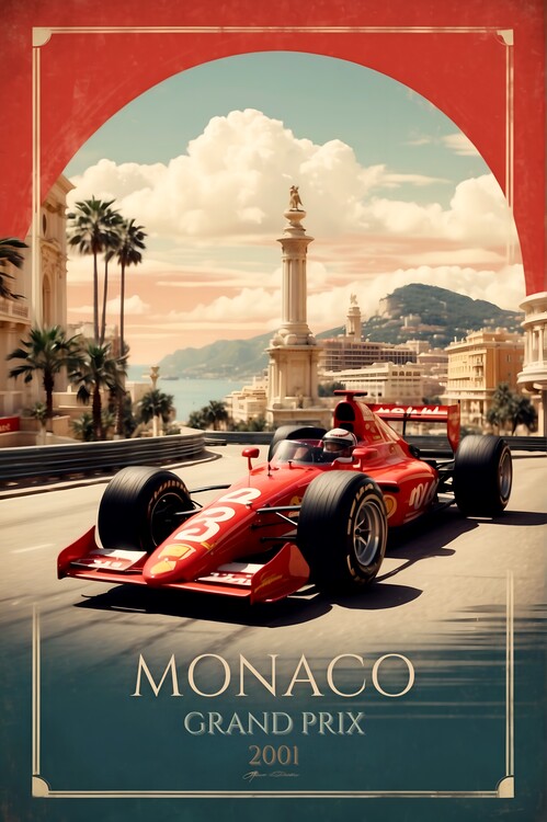 Poster Monaco Grand Prix Nostalgia: Vintage Inspired Poster