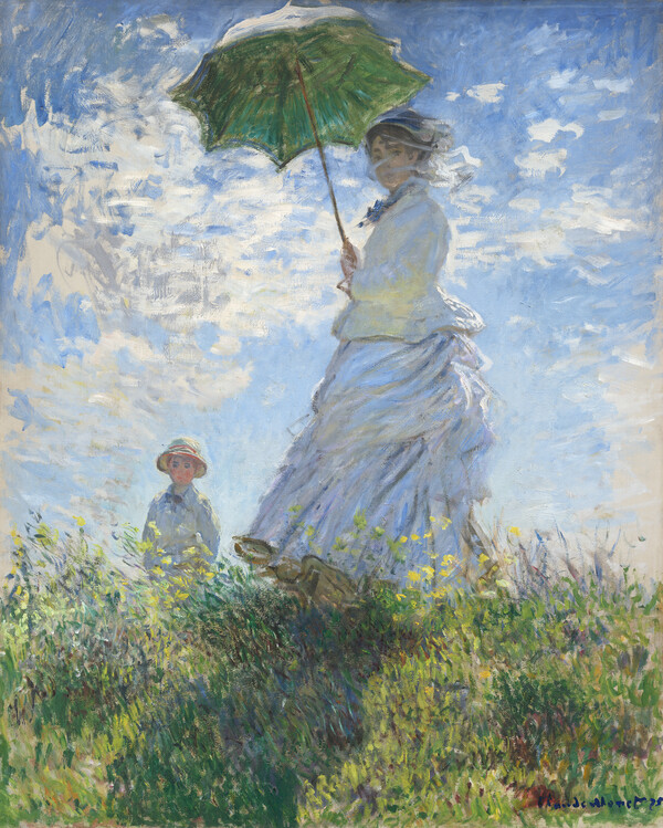 Canvas Print Woman with a Parasol - Madame Monet and Her Son