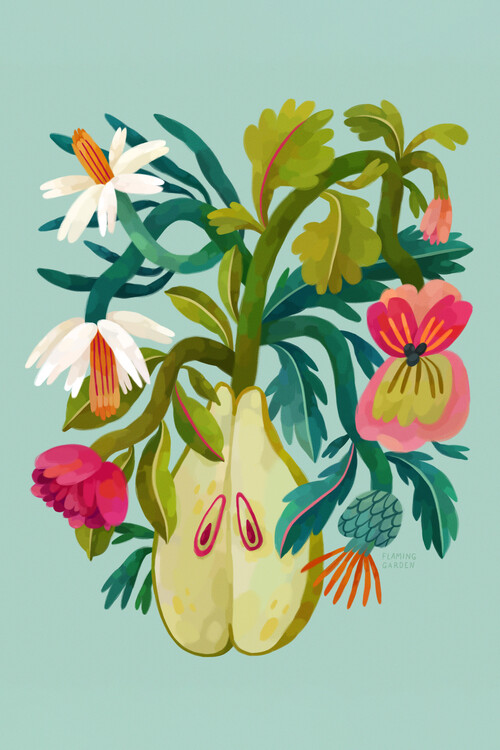 Poster Flaming Garden - Pear
