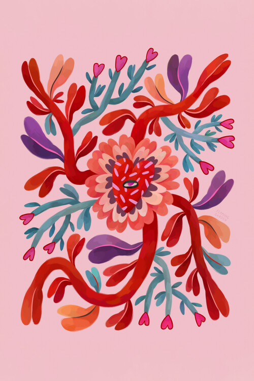 Poster Flaming Garden - Valentins Flower