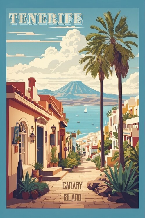 Plakát Tenerife Paradise Dreams: Vintage Travel Poster