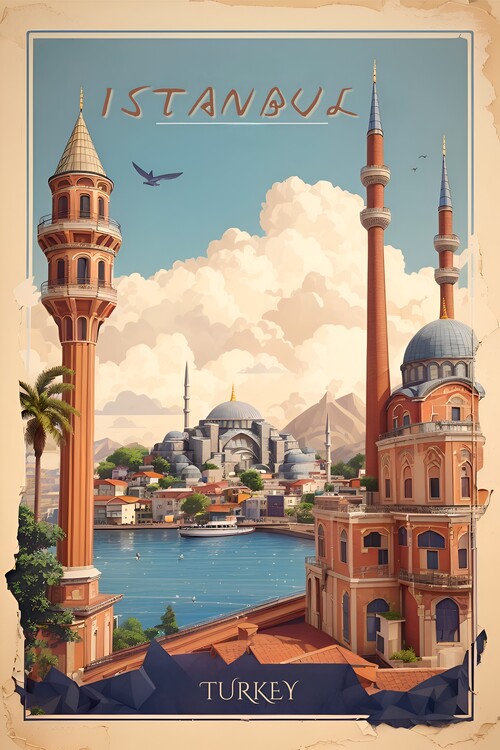 Poster Istanbul in Vintage: A Journey Through Time