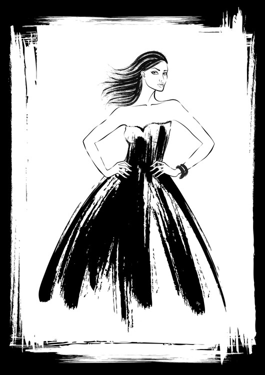 Плакат Black Dance Girl