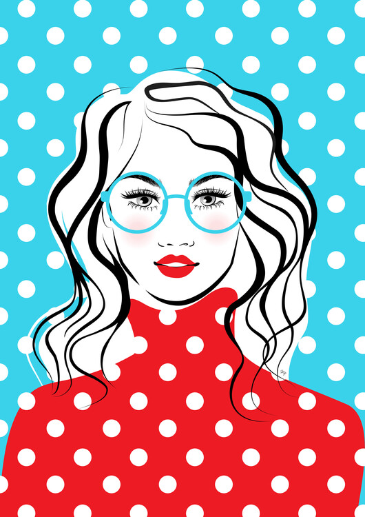 Плакат Bold Dot Girl