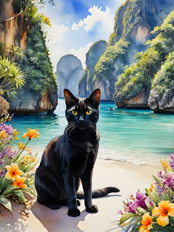 Poster Black Cat in Thailand