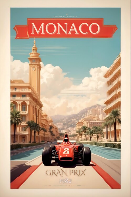 Poster Classic Elegance: Monaco Racing Heritage