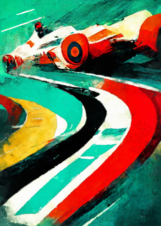 Canvas Print Formula 1 green red