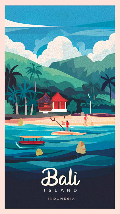 Poster Travel to BALI ISLAND in Indonesia : Finding Harmony