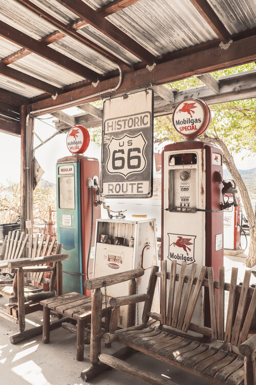Canvas Print Route 66 Gas Station