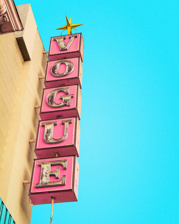 Poster Vogue Theatre Sign in Hollywood