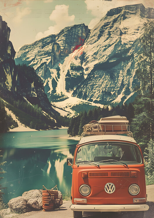 Poster Vintage Landscape VW Poster