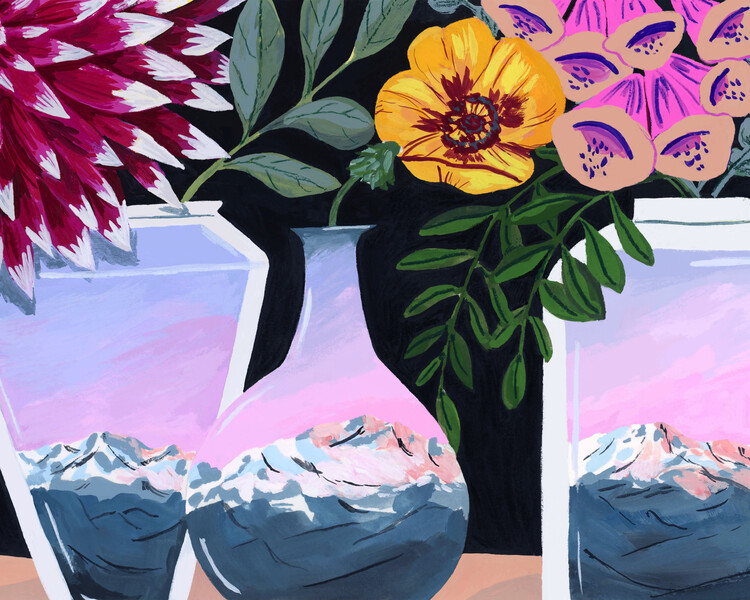 Canvas Print Alpenglow