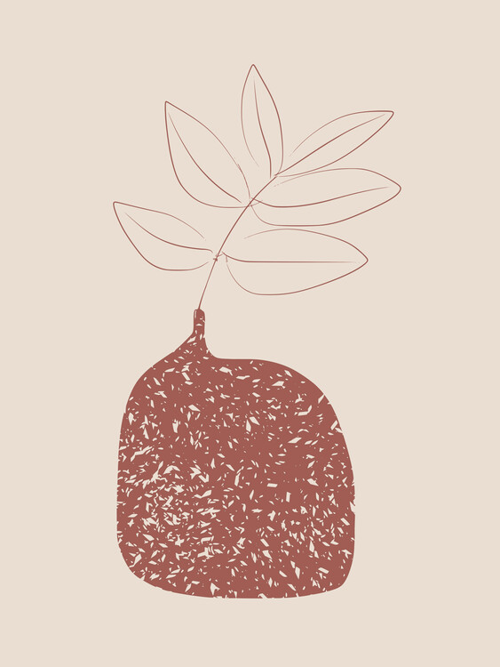 Canvas Print Textured Vase Still Life