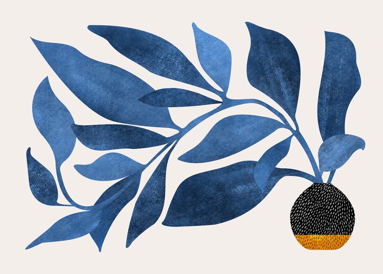 Poster Wandering Ivy in Blue