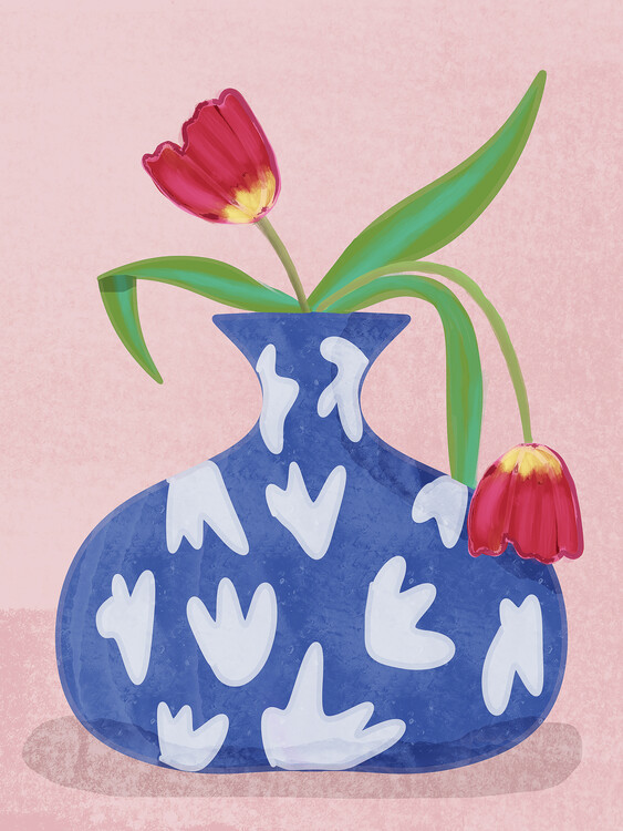 Canvas Print Tulpe in vase