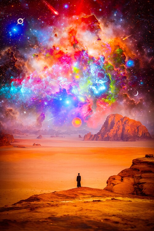 Plagát The beauty of galaxy universe