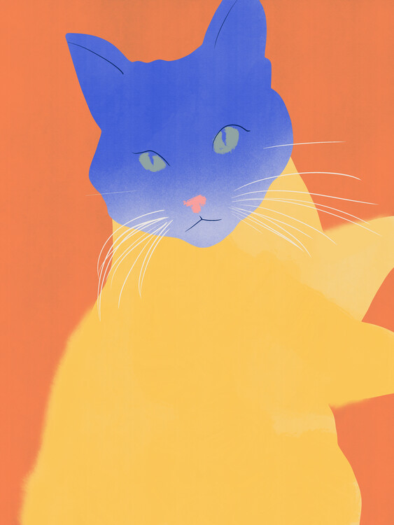 Bild auf Leinwand Blue Fur