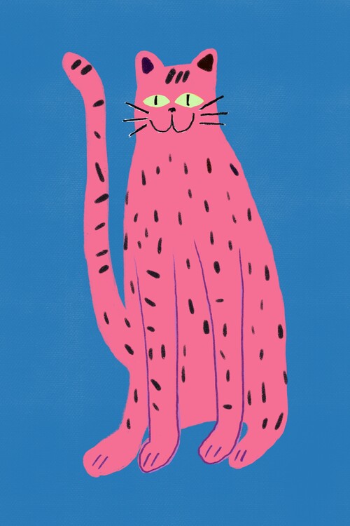 Poster Pink cat