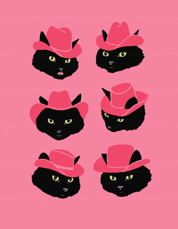 Poster Marcy the Cowgirl Cat