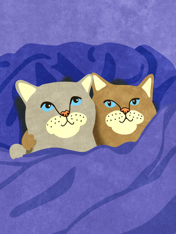 Poster Cats in Bed