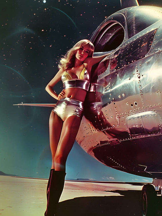 Canvas Print Retro Space Models