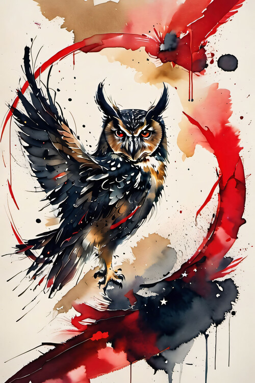 Plakát ink owl
