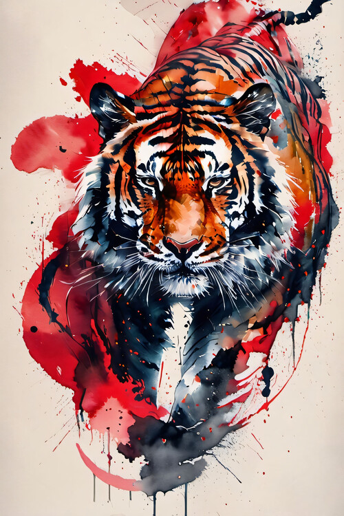Plakát ink tiger