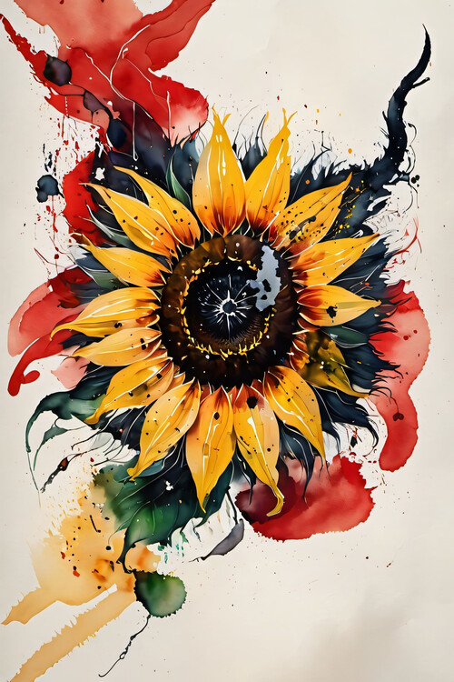 Plakát ink flower