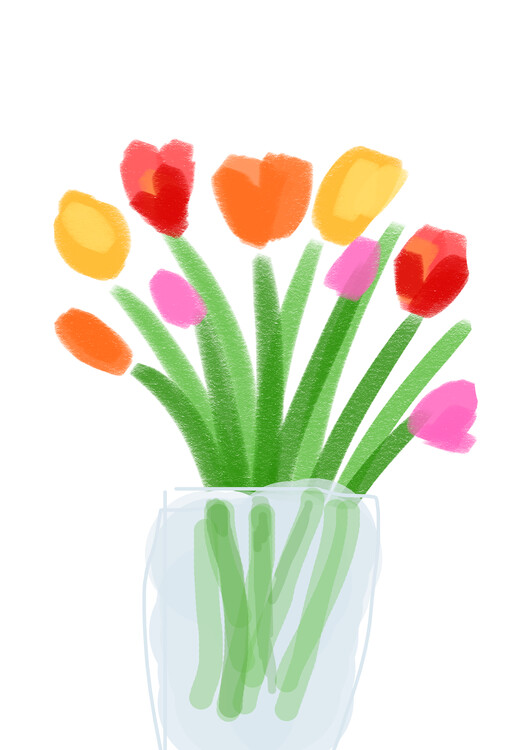 Plakát Lovely Tulips