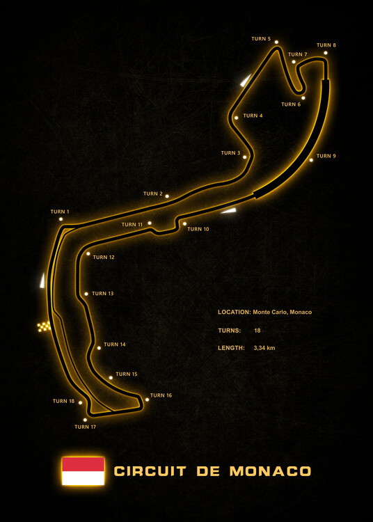 Poster Circuit de Monaco