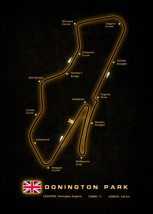 Poster Donington Park Circuit