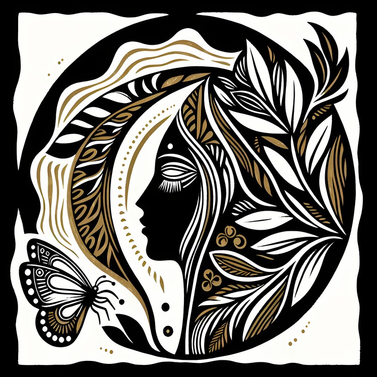 Poster Portrait in Black & Gold