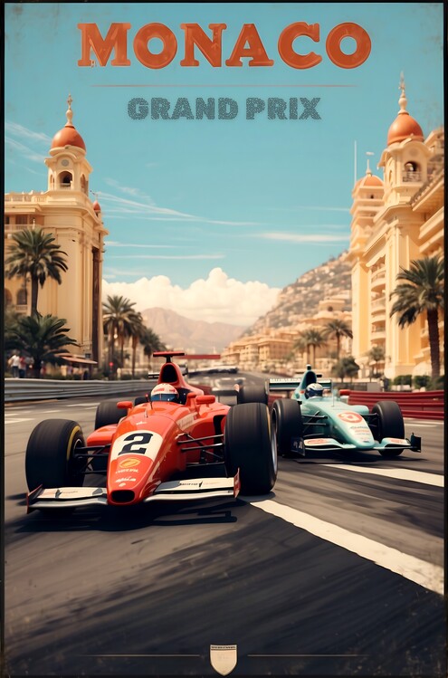 Poster Monaco Grand Prix Nostalgia: Timeless Racing Art Print