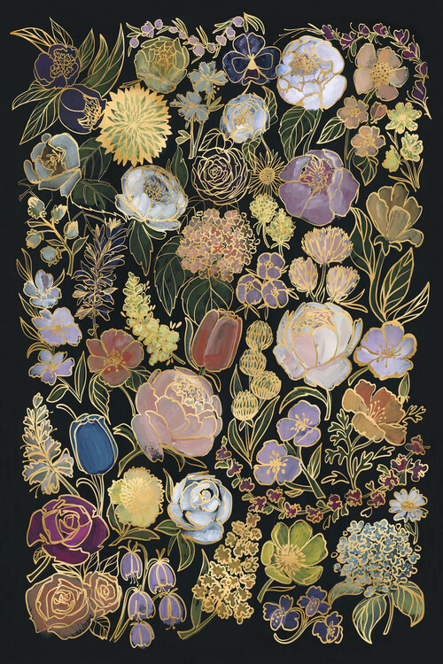 Poster Ragni moody flowers