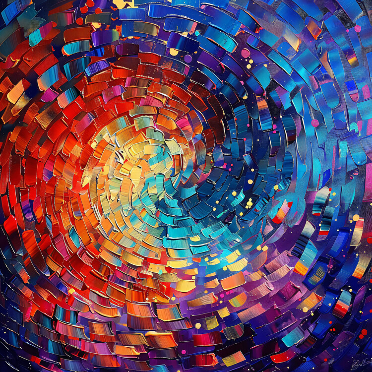 Poster Abstract colorful disco lights tunnel, Wall art Prints