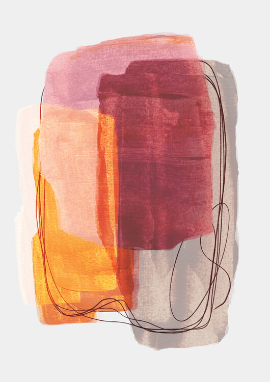 Levně Plakát, Obraz - Abstract Brush 2, Mareike Böhmer, 30 × 40 cm
