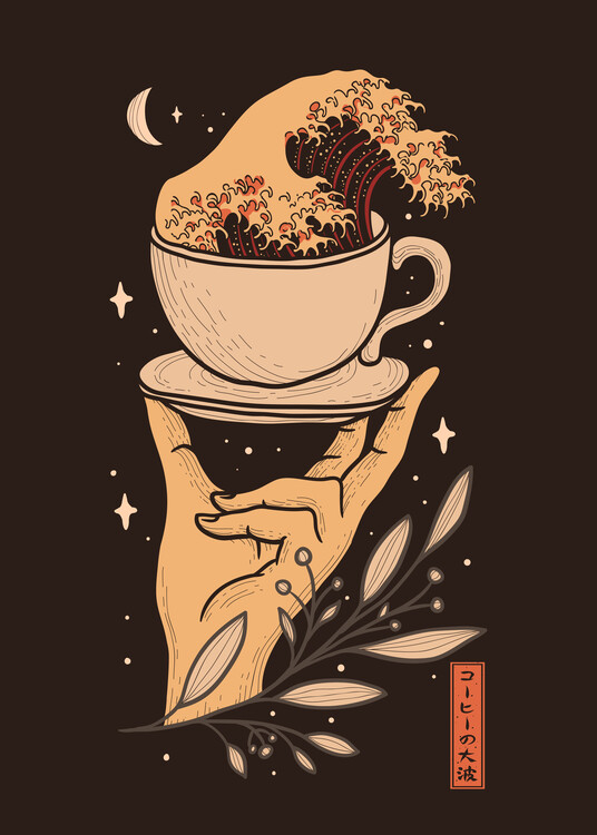 Αφίσα The Great Wave of Coffee