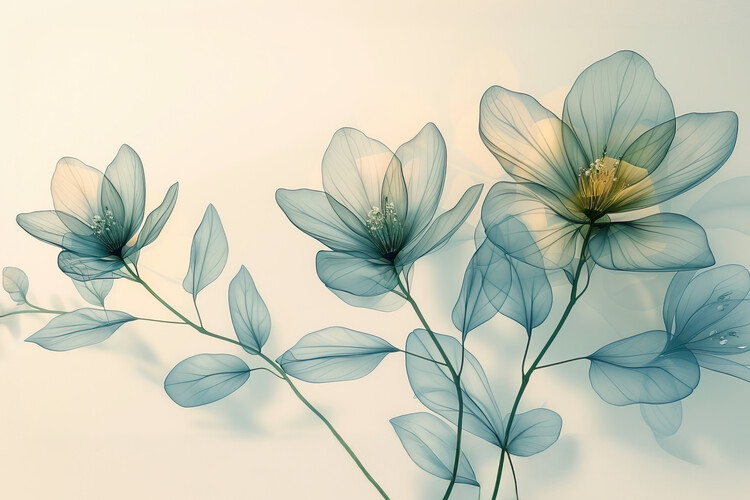 Плакат The Blue Pastel Flowers