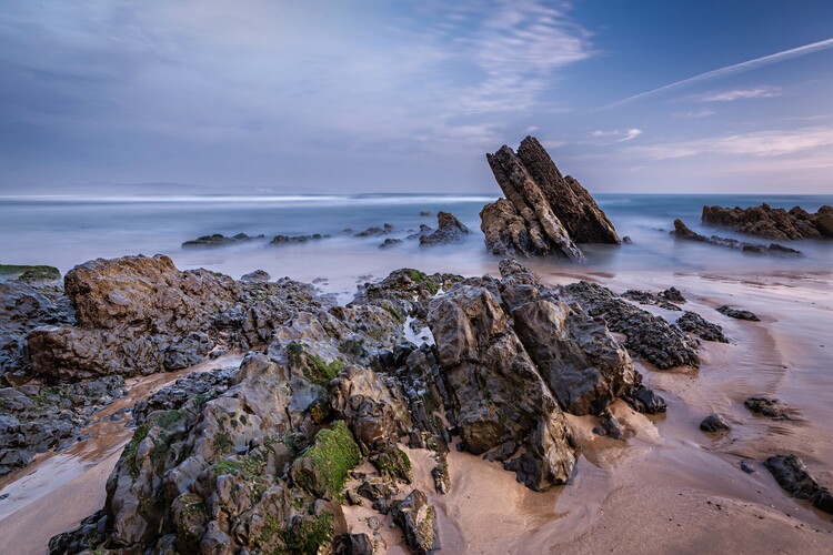Плакат Rough Atlantic coastline in Asturies