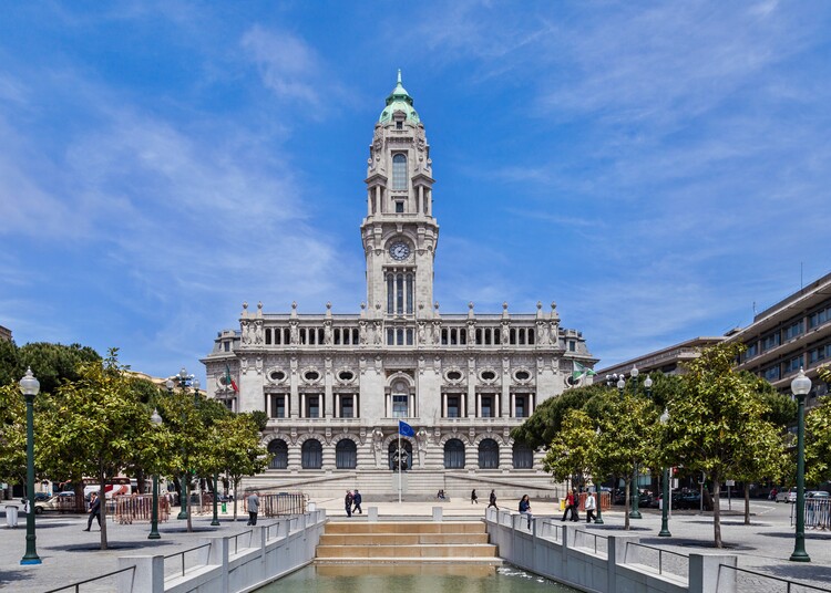 Poster Historic townhall in Porto - Portugal