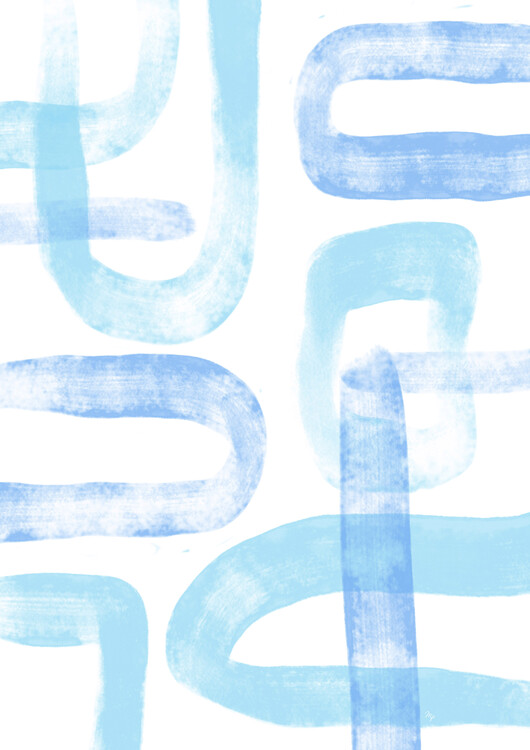 Poster Abstracz Blue Arcs